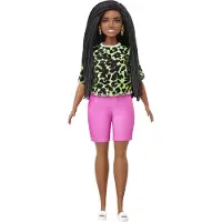 Barbie Fashionistas Puppe (brünett) mit grünem Oberteil, Anziehpuppe, Modepuppe