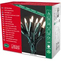 Konstsmide - LED Minilichterkette, "One String", 100 warm weiße Dioden, 230V, Innen, grünes Kabel ; 6304-120