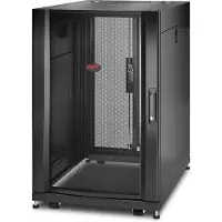 Schneider Electric NetShelter SX, Server Rack Enclosure, 18HE, Schwarz, 925H x 600W x 900D mm, Freistehendes Gestell, 18U, 409 kg, Sperrschloss, 67,1 kg, Schwarz