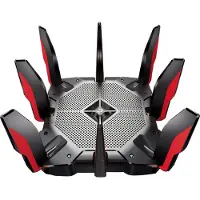 TP-LINK Archer AX11000 WLAN-Triband-Router mit WiFi 6, Wi-Fi 6 (802.11ax), Tri-Band (2,4 GHz / 5 GHz / 5 GHz), Ethernet/LAN, Schwarz, Tabletop-Router
