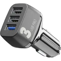 Cellularline Car Multipower 3 FAST - iPhone, Samsung, Xiaomi, Oppo and other Smartphones and Tablets, Auto, Zigarettenanzünder, Schwarz