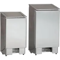 CombiSteel Mülleimer mit Fußpedal aus Edelstahl 90 Liter