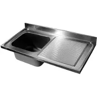 CombiSteel Einbauspüle mit 2 Becken rechts aus Edelstahl 1600x700x40mm
