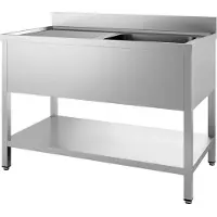 CombiSteel Spülbecken mit Grundboden aus Edelstahl 700x700x850mm
