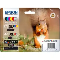 Epson 378XL/478XL Eichhörnchen Claria Photo HD Multipack 6 Farben Tinte