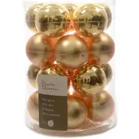 Ksd 20 Weihnachtskugeln hellgold glänzend 60 mm (geel)