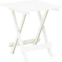 vidaXL Gartentisch Klappbar Weiß 45x43x50 cm Kunststoff
