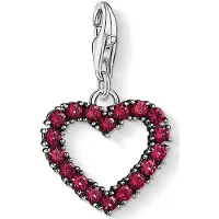 Thomas Sabo Herz mit pinken Steinen 1476-639-10 Charm Anhänger