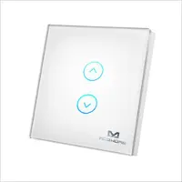 MCO Home Glas Touch Wandschalter für Rollläden, Z-Wave, Doppel-Taste