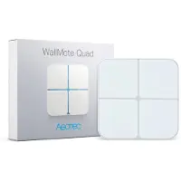 Aeotec Funkwandschalter WallMote Quad mit 4 Tasten für Steuerung von Geräten und Szenen Slider-Funktion AEOEZW130 - Kompatibel mit SMART HOME by hornbach