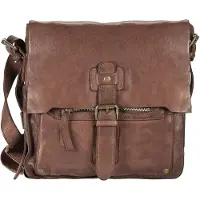Harold's Leder Umhängetasche Schultertasche Submarine Crossbag Brown dunkelbraun