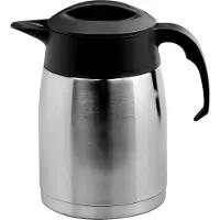 Jos ten Berg Vakuum Isolierkanne EasyClean 1,6 l Edelstahl Silber, Schwarz