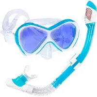 Atlantis Schnorchelset Abaco White/Turquoise mit UV-Linse