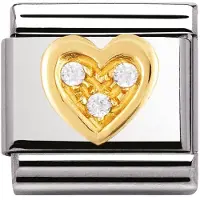 Nomination Classic LOVE + Zirkonia Herz WEISS 030311 11 030311/11
