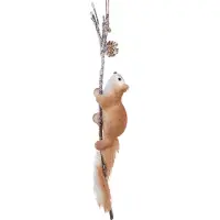 Décoris Eichhörnchen Schaum hängen l8b8h58 cm braun Weihnachten Girlande (bruin)