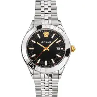 Versace VEVK00420 Hellenyium silber gold schwarz Edelstahl Herren Uhr NEU
