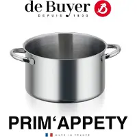 De Buyer Kochtopf Prim'Appety Edelstahl - Profiqualität, Ø 24cm, 6.6L, Induktion, Spülmaschinenfest, Satinpoliert