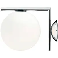 Flos IC C/W1 Wandleuchte/Deckenleuchte Chrom - , IC C/W1, dimmbar, Metallisch, für Wohnzimmer, Metall, Design