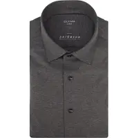 Olymp Luxor Jersey Stretch Hemd 24/Seven Dunkelgrau - 41