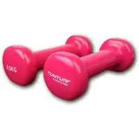 Tunturi Kurzhantel-Set, farbige Hanteln mit 2 x 1 kg, Vinyl, Stahlhanteln