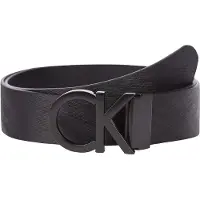 Calvin Klein Gürtel Logo Text Leather Belt W110 Black - kürzbar