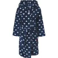 Playshoes bademantel Herzen Junior blau/weiß Größe 98/104