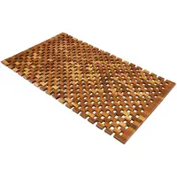 Casaria Badematte - Akazienholz Rutschfestes Blockmuster 80x50cm - FSC zertifiziert