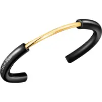 Calvin Klein Moderner Damen Armreif schwarzes Armband mit goldfarbenem Mittelsteg Arm-Schmuck KJ5FBF2001 Schwarz/Gold