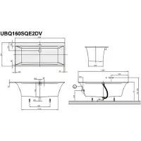 Villeroy & Boch Squaro Edge 12 Duo Badewanne 160 x 75 cm