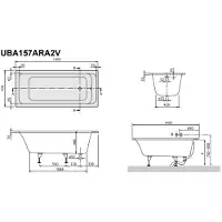 Villeroy & Boch Architectura Solo Badewanne 150 x 70 cm