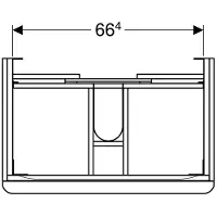 Geberit 500.353.JK.1, Grau, 2 Schublade(n), 1 Stück(e), 734 mm, 470 mm, 617 mm