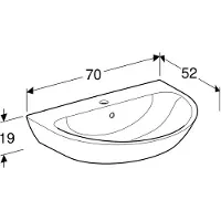 Geberit 500373011 Renova Waschtisch, 70x52cm