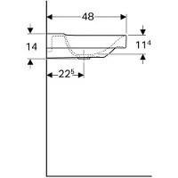Geberit Waschtisch Xeno² 90 cm Ablage links weiß mit KeraTect Spezialglasur ohne Hahnloch 500536011