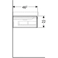 Geberit Waschtischunterschrank Xeno2 88x22x46,2cm, m La., m Abl, m/greige