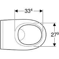Geberit 300 Basic Wand-WC 35,5x53x40 cm Weiß