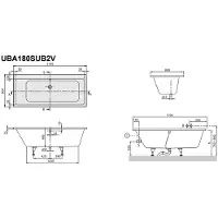 Villeroy & Boch Subway Duo Badewanne 180 x 80 cm