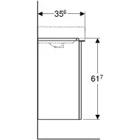 Geberit Smyle Square Handwaschbecken-Unterschrank 44,2 cm, Türanschlag links