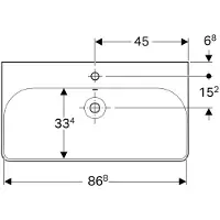 Geberit Waschtisch Smyle Square 90 cm weiß 500251011