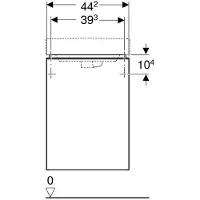 Geberit 500351JK1 Smyle Square US für HWB, m. 1 Tür li