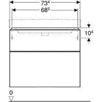 Geberit 500.353.JL.1, Grau, 2 Schublade(n), 1 Stück(e), 734 mm, 470 mm, 617 mm