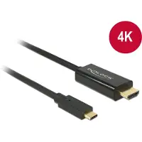 DeLOCK 85260, 3 m, USB Typ-C, HDMI, Männlich, Männlich, Gold