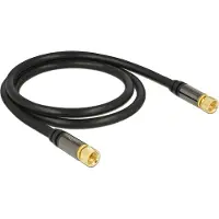 DeLOCK Antennenkabel F-Stecker M bis M 1 m Schwarz (88918)