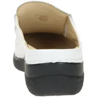 Wolky Clogs Roll Slide Printed Leather White Damen-Schuhgröße 40