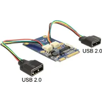 DeLOCK Mini-PCI-Express zu 2x USB Adapter