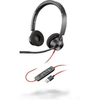 HP Poly POLY 3320 Kopfhörer Kabelgebunden Kopfband Anrufe/Musik USB Typ-A Schwarz