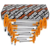 Beta Stiftschlüssel-Satz Torx mit Quergriff, Seitenabtrieb und Halter 13-teilig