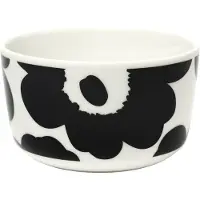 Marimekko Oiva/Unikko Schale 2,5 dl Schwarz-Weiß