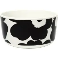 Marimekko Oiva/Unikko Schale 5 dl Schwarz-Weiß