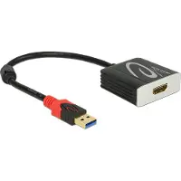 DeLOCK 62736, 0,2 m, USB Typ-A, HDMI, Männlich, Weiblich, Gold
