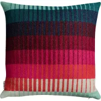 Røros Tweed - Åsmund Gradient Kissen 50 x 50 cm, rot / türkis
